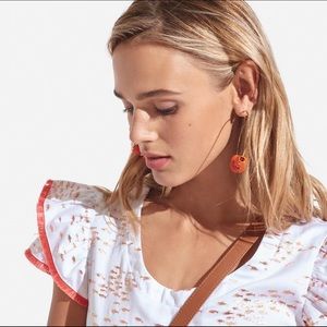 NWOT persifor gold fish school flutter dress size S